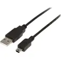 StarTech.com 2m, Usb 2.0 A/mini Usb B, M/m Usb-kabel Usb A Mini-usb B Sort 2m. Usb A Mini-usb B Sort