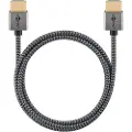 Goobay HDMI 2.0 sleeved - 2m - Grå