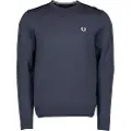 Fred perry Fred Perrytil mænd. K9601 Klassisk marineblå trøje (S), Casual, Bomuld