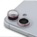 GUESS iPhone 16/16 Plus Guess Fixed Glitter Kameralinsebeskytter - Pink