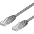 Deltaco U/UTP Cat6 patchkabel 5m, grå 7340004610380 Modsvarer: N/A