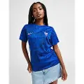 Nike Kortærmet FFF Academy Pro Nike Dri-FIT-fodboldopvarmningstrøje til kvinder - blå