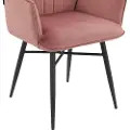 Loft 24 - Spisebordsstol med armlæn ANZO, 2-pak - Rosa - Stole med armlæn - - Homeroom
