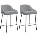 Loft 24 - Spisebordsstol med armlæn OLINE, 2-pak - Grå - Barstole & -taburetter - - Homeroom