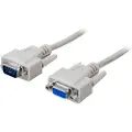 Deltaco Serielt Kabel 5m. Db9 Db9 Beige