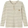 Lil´ Atelier Stribet Top Med Lange Ærmer
