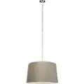 QAZQA Moderne pendellampe stål med skærm 45 cm taupe - Cappo 1