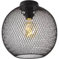 QAZQA Moderne loftslampe sort 30 cm - Mesh Ball