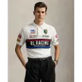 Ralph Lauren Polo Ralph Laurentil mænd. 710972334001 Custom Slim Fit hvid piqué polo shirt (L), Casual, Bomuld, Korte ærmer