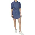 Pepe Jeans Pepe Jeanstil kvinder. PL953718ND6 Glennis-kjole blå (L), Casual, Denim, Korte ærmer, Lyocell