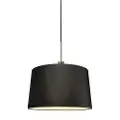 QAZQA Moderne pendellampe stål med skærm 45 cm sort - Combi 1