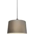 QAZQA Moderne pendellampe sort med skærm 45 cm taupe - Combi 1