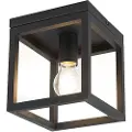 QAZQA Industriel pendellampe sort - Cage