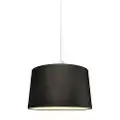 QAZQA Moderne pendellampe hvid med skærm 45 cm sort - Combi 1