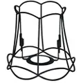 QAZQA Metal lampeskærm sort 15/14 - Granny Frame