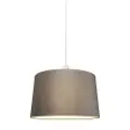 QAZQA Moderne pendellampe hvid med skærm 45 cm Taupe - Combi 1