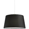 QAZQA Moderne pendellampe hvid med sort skærm 45 cm - Pendant