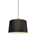 QAZQA Moderne pendellampe bronze med skærm 45 cm sort - Combi 1