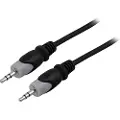 Deltaco Lydledning 3,5 mm ha - ha 3 m, sort/grå 7340004633914 Modsvarer: N/A