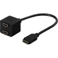 Deltaco Adapter 0.1m. Hdmi Sort