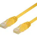 Deltaco TP-603GL - patch cable - 30 cm - yellow - Gul - 0.3 meter