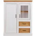 Loft 24 - Highboard Selma 1 glaslåge/1 låge/2 skuffer - Hvid - Skabe - - Homeroom