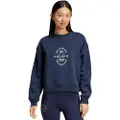 Adidas Signature Graphic Print Fleece Loose Sweatshirt