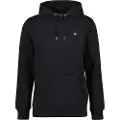 Gant Ganttil mænd. 2007058 Sweatshirt med hætte og sort skjold (XL), Casual, Bomuld, Lange ærmer