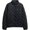 Superdry Superdrytil mænd. M5012145A Fuji Lite quiltet jakke sort (S), Casual, Polyester