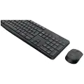 Logitech MK235 - keyboard and mouse set - English - Europe Input Device - Tastatur & Mus sæt - Engelsk - Grå