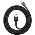 Baseus Cafule USB 2.0 / Lightning Kabel - 2m - Sort / Grå