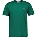 Gant Ganttil mænd. 2003184 Skjold T-shirt grøn (M), Casual, Bomuld, Korte ærmer