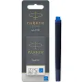 Parker Fyldepen Blæk Refill Patroner | Lang | Blå QUINK Blæk | 5 Stk