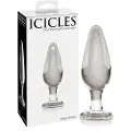 Icicles No. 26 - kegleformet glas anal plug (gennemsigtig)