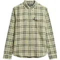 Superdry Merchant Linen Check Skjorte Med Lange ærmer