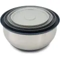 Joseph Joseph Køkkenskål NEST PREP&STORE 95025, sæt med 4 stk, med låg, rustfrit stål, Joseph Joseph