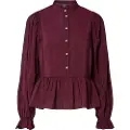 Pieces Pcnessa Peplum Langærmet Bluse