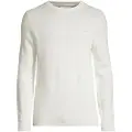 Gant Ganttil mænd. 8040521 Jumper med rund hals i råhvid bomuldspiqué (3XL), Casual, Lange ærmer