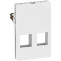 LK FUGA dataudtag uden konnektor for 2 Keystone-large 1½ modul, hvid