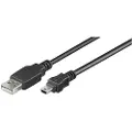Goobay USB-A <-> USB Mini-B (5-pin) - 5m - Sort
