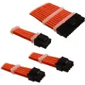 Dutzo Sleeved Power Extension Cable Kit - Orange