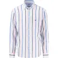 Fynch&Hatton Colorful Linen Stripes Kortærmet Skjorte