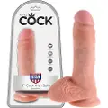 King Cock 8 testikeldildo (20 cm) - naturlig