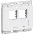 LK OPUS 66 dataudtag uden montageramme 2xRJ45 lige 1 modul, hvid