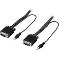 Deltaco Rgb-7e 10m. Vga (d-sub) + 3.5mm Vga (d-sub) + 3.5mm Sort