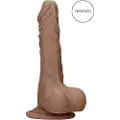 Realrock Realistisk dong 10 - med kugler (25cm) - mørk natur