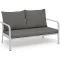 Hillerstorp - Sofa Hånger 2-personers Hvid ramme Hynder grå-beige - Hvid - Loungesofaer - - Homeroom