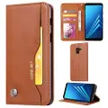 Mtp Products Kort sæt Serie Samsung Galaxy A8 (2018) Flip Cover med Pung - Brun