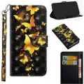 Mtp Products Wonder Series Samsung Galaxy A21s Pung - Guld Sommerfugl