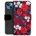 Mtp Products iPhone 13 Premium Flip Cover med Pung - Vintage Blomster
